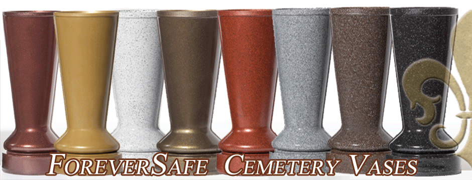 ForeverSafe Cemetery Vases, Theft Deterrent Cemetery Vases
